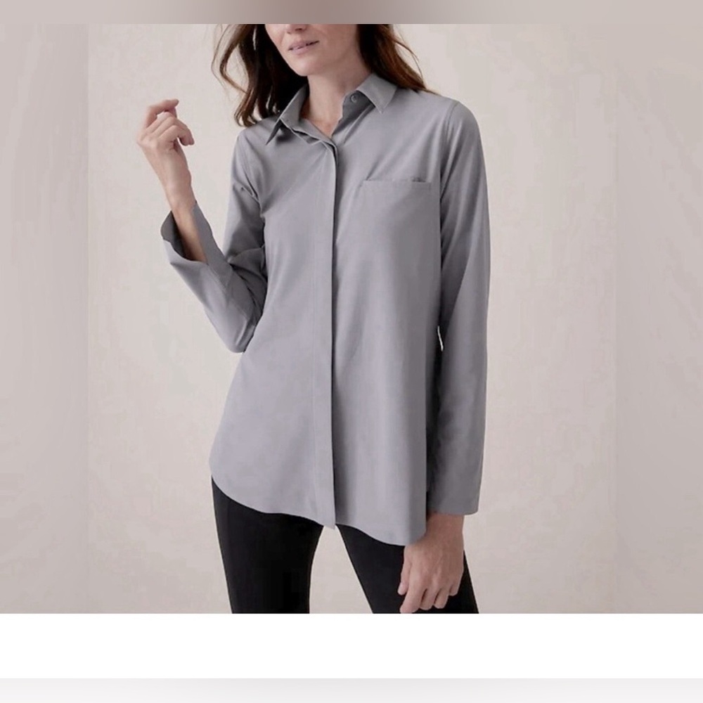Athleta Oversized Button-Down Shirt – Size XL